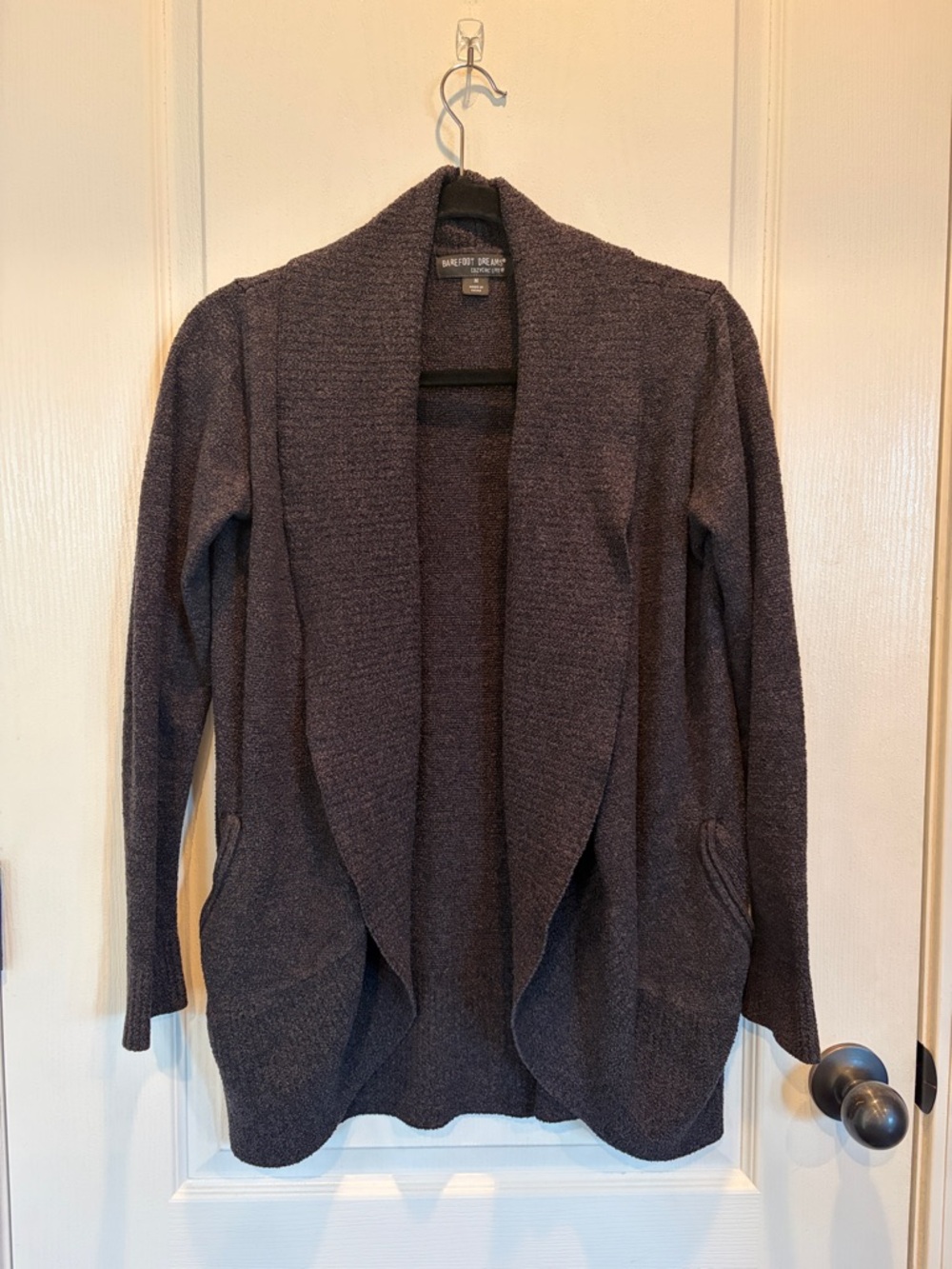 Barefoot Dreams CozyChic Lite Circle Cardigan - size Medium - charcoal gray